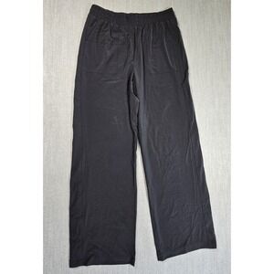 Soma Everstretch Black Lounge Pants Sz Medium M Relaxed Wide Leg Lightweight